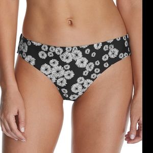 NWT Raisins Fiesta Bikini Swim Bottom Floral Daisy Black White Women’s Medium